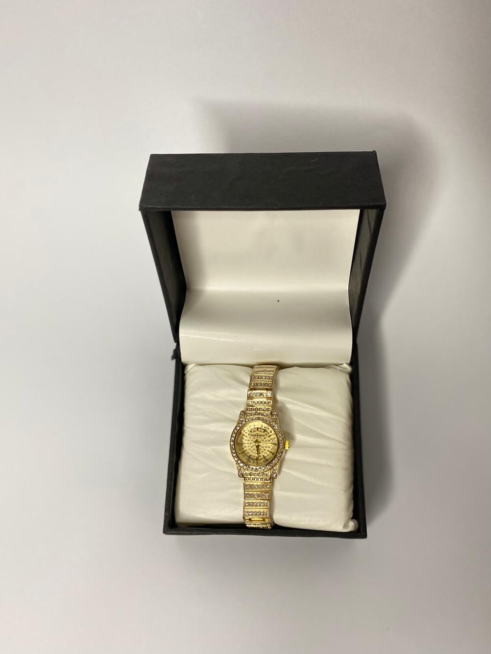 Gold Rhinestone Watch